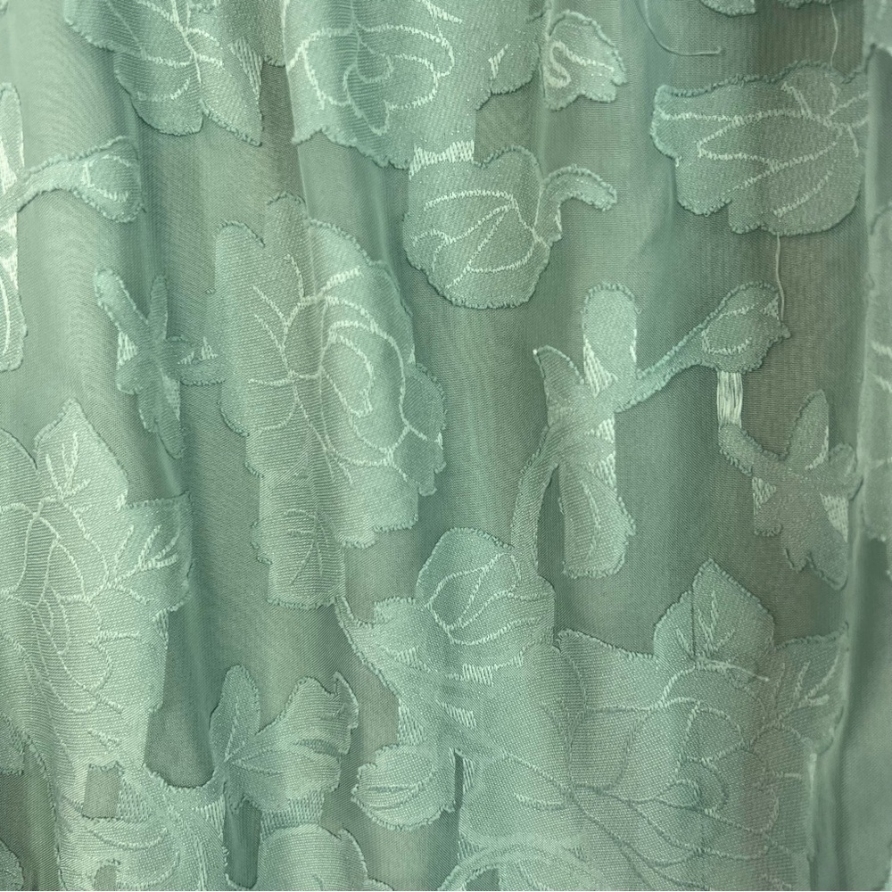 Blousology long sleeve 3D print floral ribbon ties Green Floral Women's Top - Picture 8 of 12